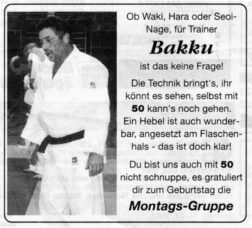 2001 - 50ter Geburtstag Bakku